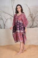 Printed Satin Kaftan